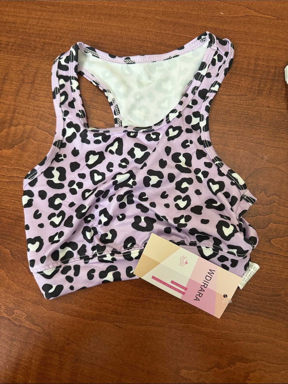 Lavender Leopard Print Racerback Athletic Top Girls 7